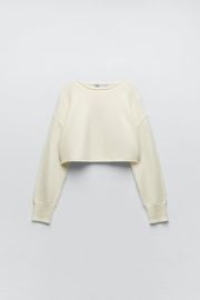 Zara Cropped Knit Sweater and Mini Skirt at Zara